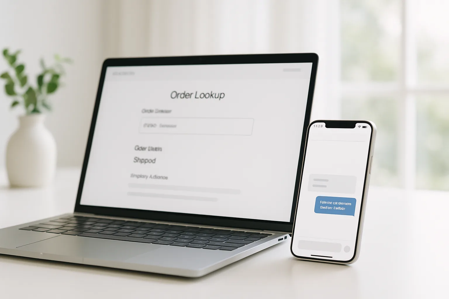 Order lookup returning a fulfilment status to an AI agent conversation